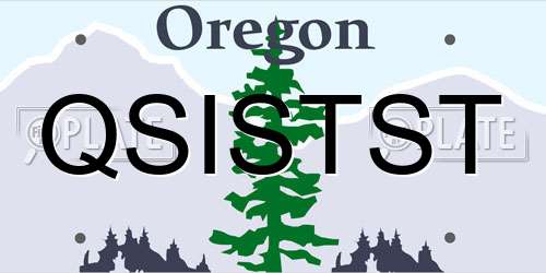 QSISTST Oregon License Plate