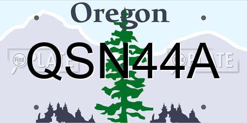 QSN44A Oregon License Plate
