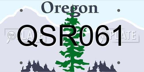 QSR061 Oregon License Plate