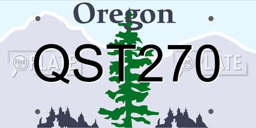QST270 Oregon License Plate
