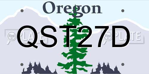 QST27D Oregon License Plate