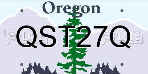 QST27Q Oregon License Plate