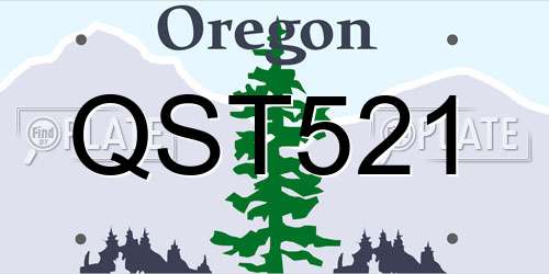 QST521 Oregon License Plate