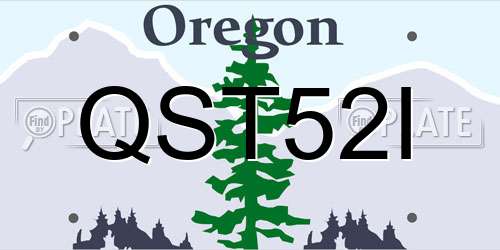 QST52I Oregon License Plate