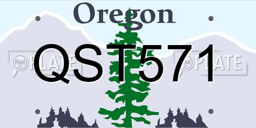 QST571 Oregon License Plate