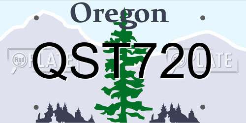 QST720 Oregon License Plate