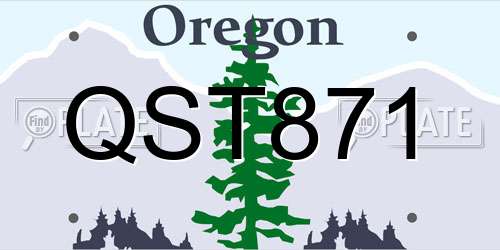 QST871 Oregon License Plate