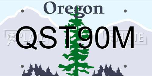 QST90M Oregon License Plate
