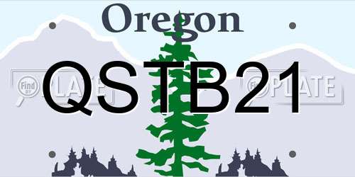 QSTB21 Oregon License Plate