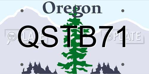 QSTB71 Oregon License Plate