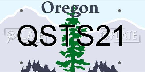 QSTS21 Oregon License Plate