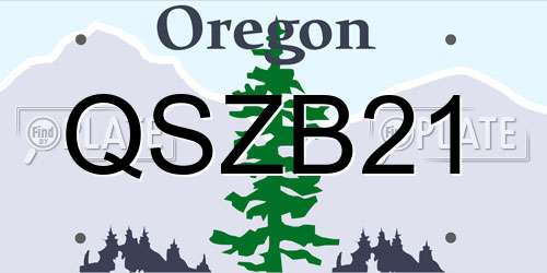 QSZB21 Oregon License Plate