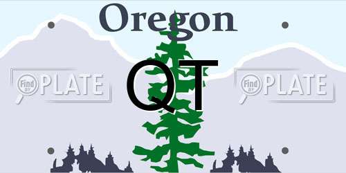 QT Oregon License Plate