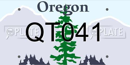 QT041 Oregon License Plate
