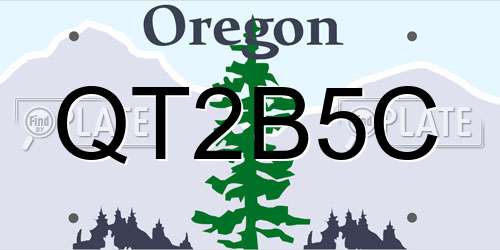 QT2B5C Oregon License Plate