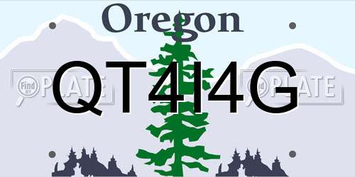 QT4I4G Oregon License Plate