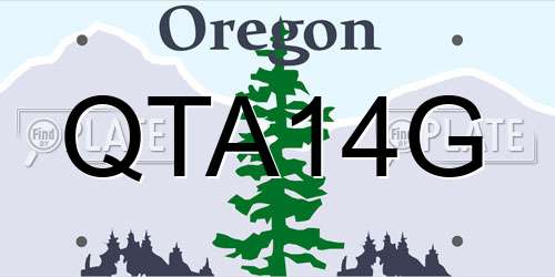 QTA14G Oregon License Plate