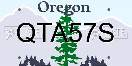 QTA57S Oregon License Plate