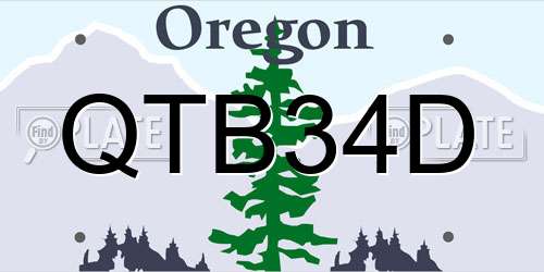 QTB34D Oregon License Plate