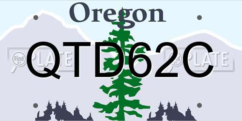QTD62C Oregon License Plate