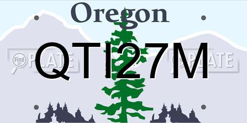 QTI27M Oregon License Plate