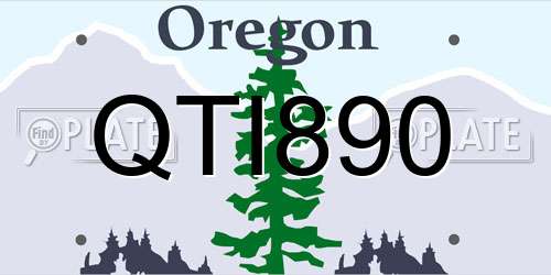QTI890 Oregon License Plate