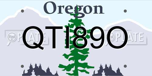 QTI89O Oregon License Plate