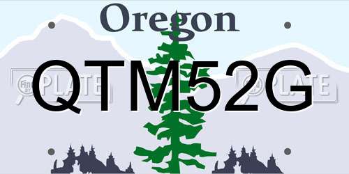 QTM52G Oregon License Plate