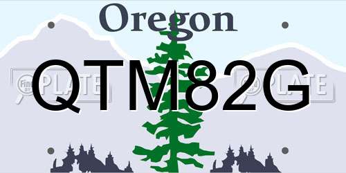 QTM82G Oregon License Plate