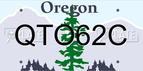 QTO62C Oregon License Plate