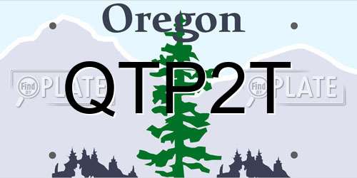 QTP2T Oregon License Plate