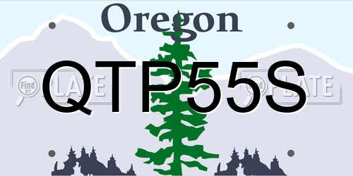 QTP55S Oregon License Plate