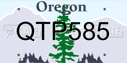 QTP585 Oregon License Plate