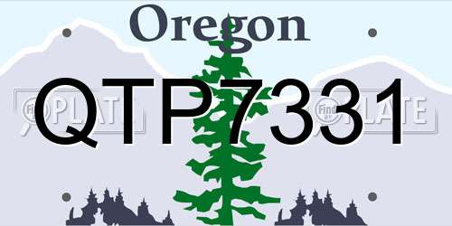 QTP7331 Oregon License Plate