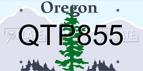 QTP855 Oregon License Plate