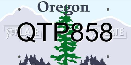 QTP858 Oregon License Plate