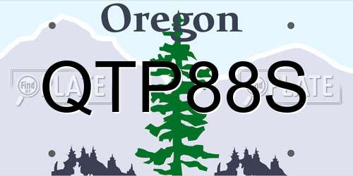 QTP88S Oregon License Plate