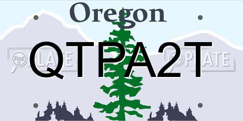 QTPA2T Oregon License Plate