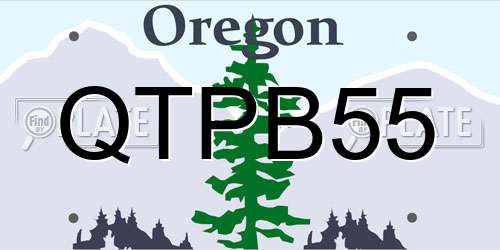 QTPB55 Oregon License Plate
