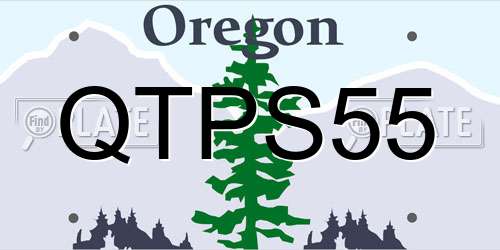 QTPS55 Oregon License Plate