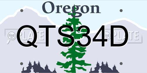 QTS34D Oregon License Plate