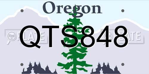 QTS848 Oregon License Plate