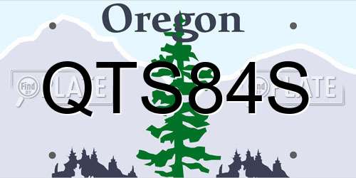 QTS84S Oregon License Plate