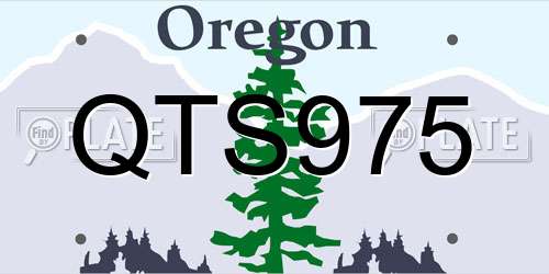 QTS975 Oregon License Plate