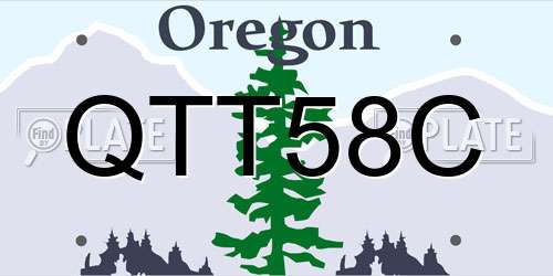QTT58C Oregon License Plate