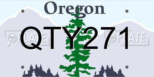 QTY271 Oregon License Plate