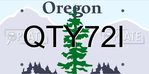 QTY72I Oregon License Plate
