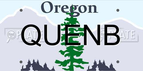 QUENB Oregon License Plate