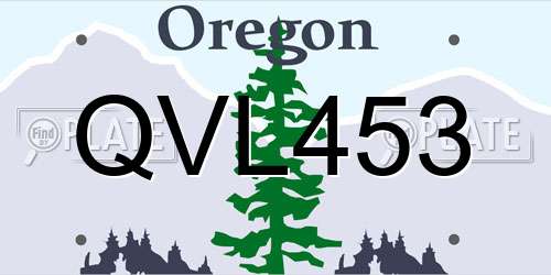 QVL453 Oregon License Plate