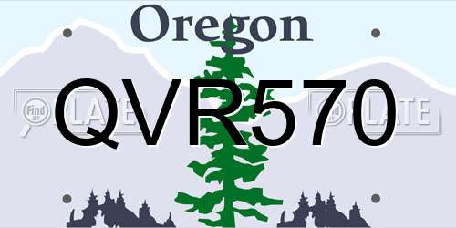 QVR570 Oregon License Plate